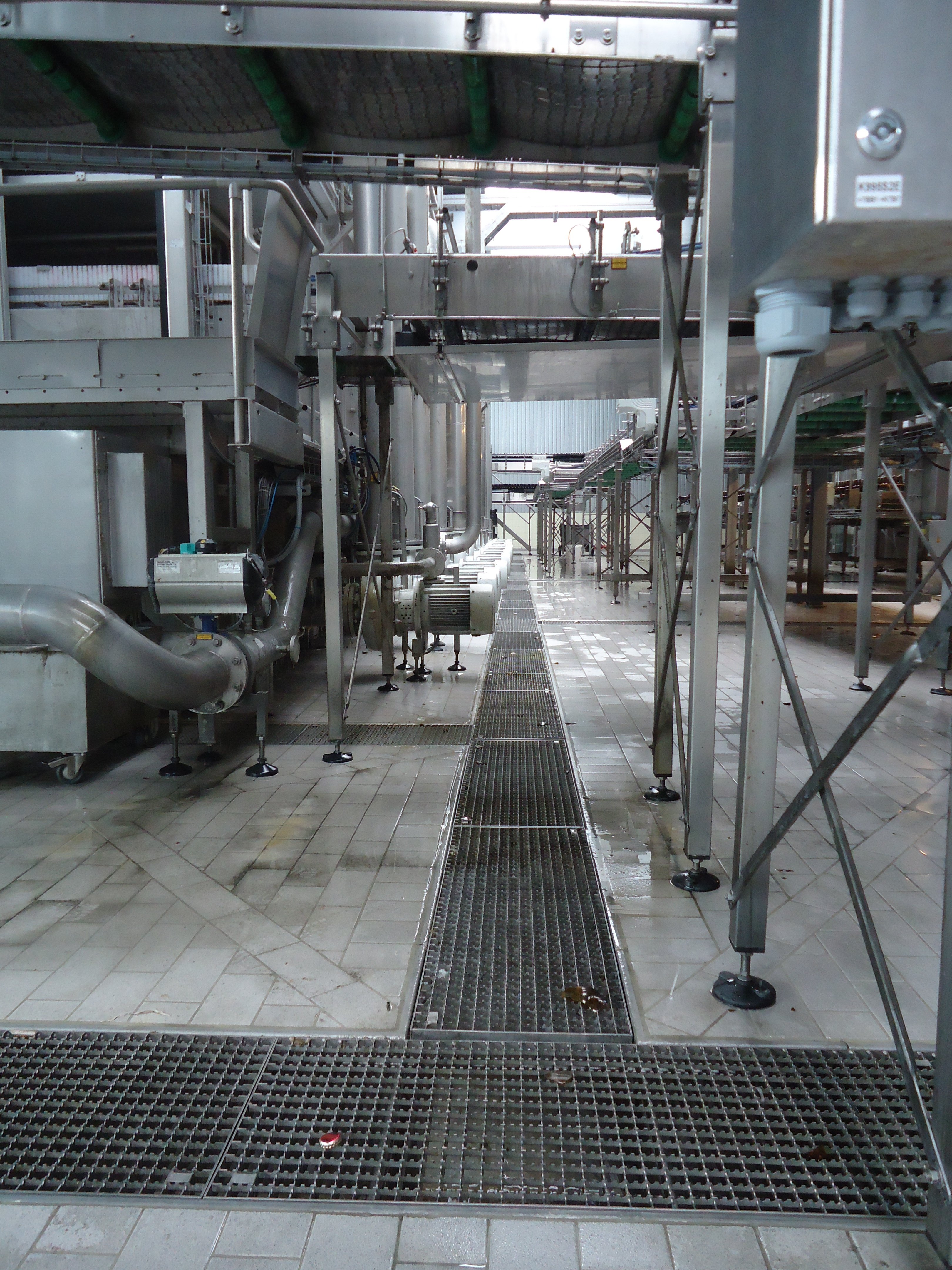 Nerezové žlaby v pivovaru Carlsberg