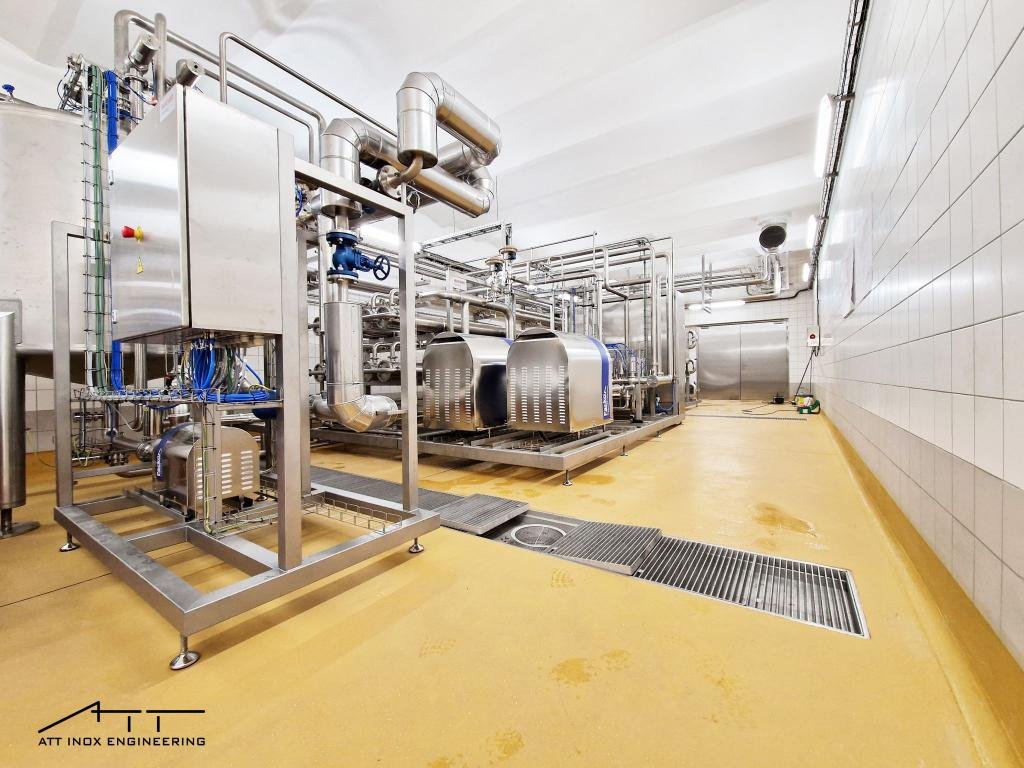 Nerezové žlaby ATT v pivovaru Budvar