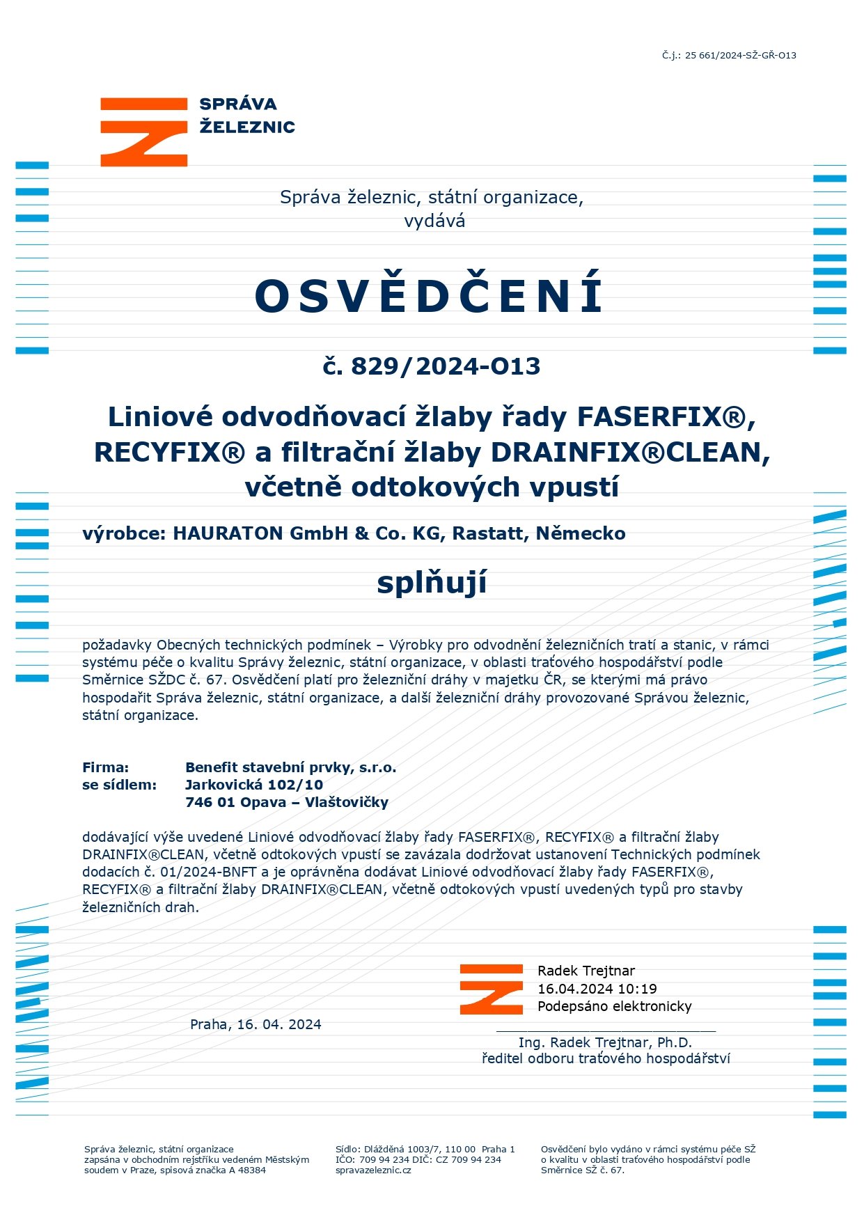 Brožura produktů Hauraton-Benefit