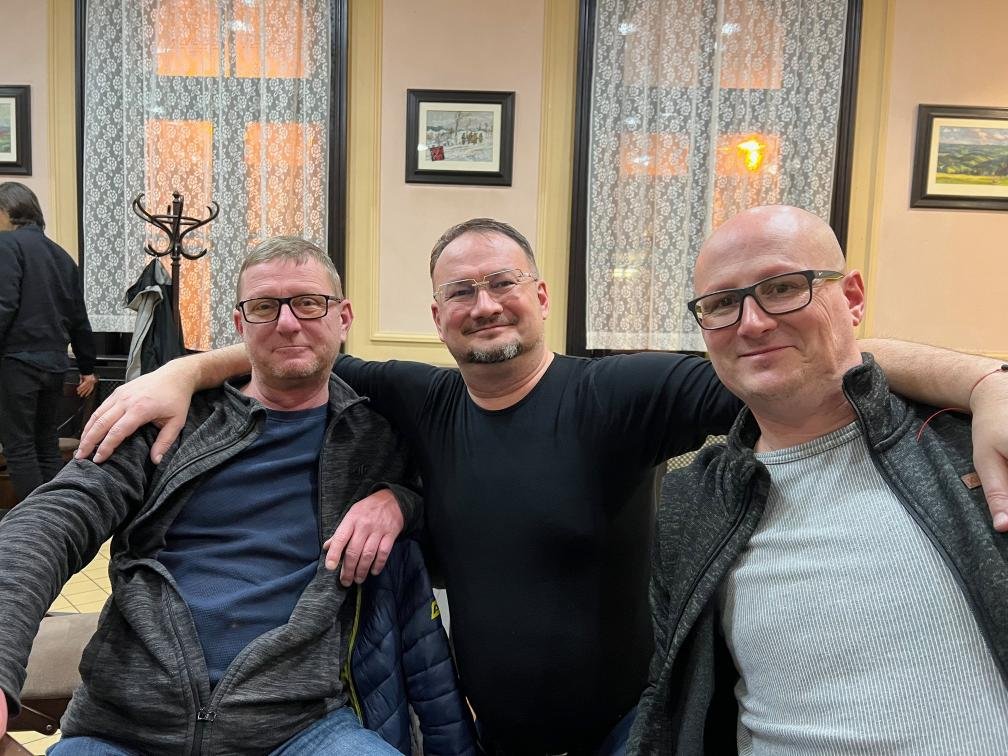 S bratry Davidem a Vítkem (zleva)