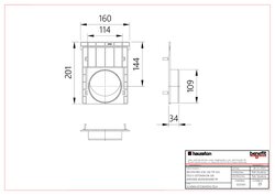 Čelo s nátrubkem DN100 pro žlab typu 010