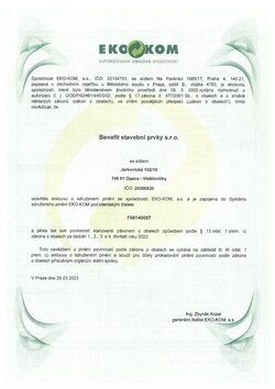 Osvědčení Ekokom