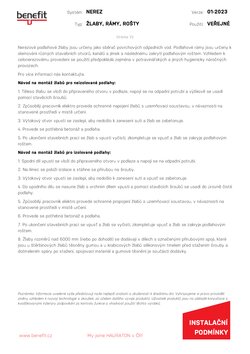 Instalační podmínky NEREZ-PRVKY-01-2023