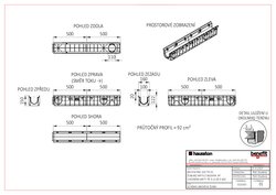 Žlab typ 01 bez krytu D400